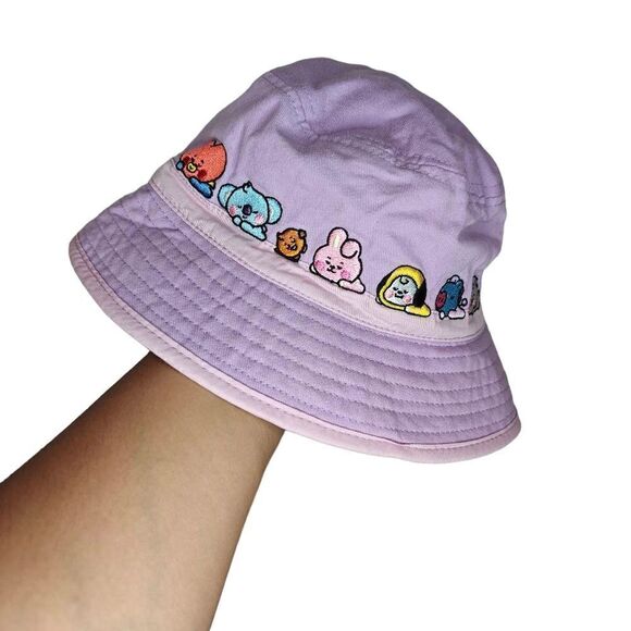 BT21 Cute Kawaii Embroidered Charter Bucket Hat - Picture 1 of 6